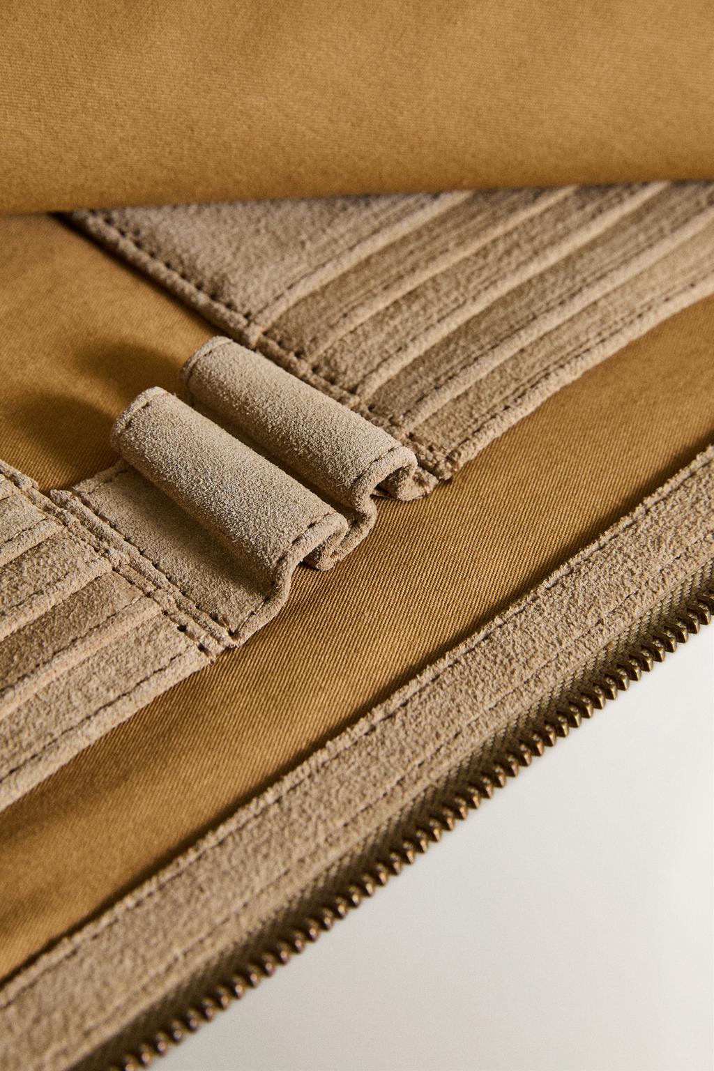 Папка для документов из замши