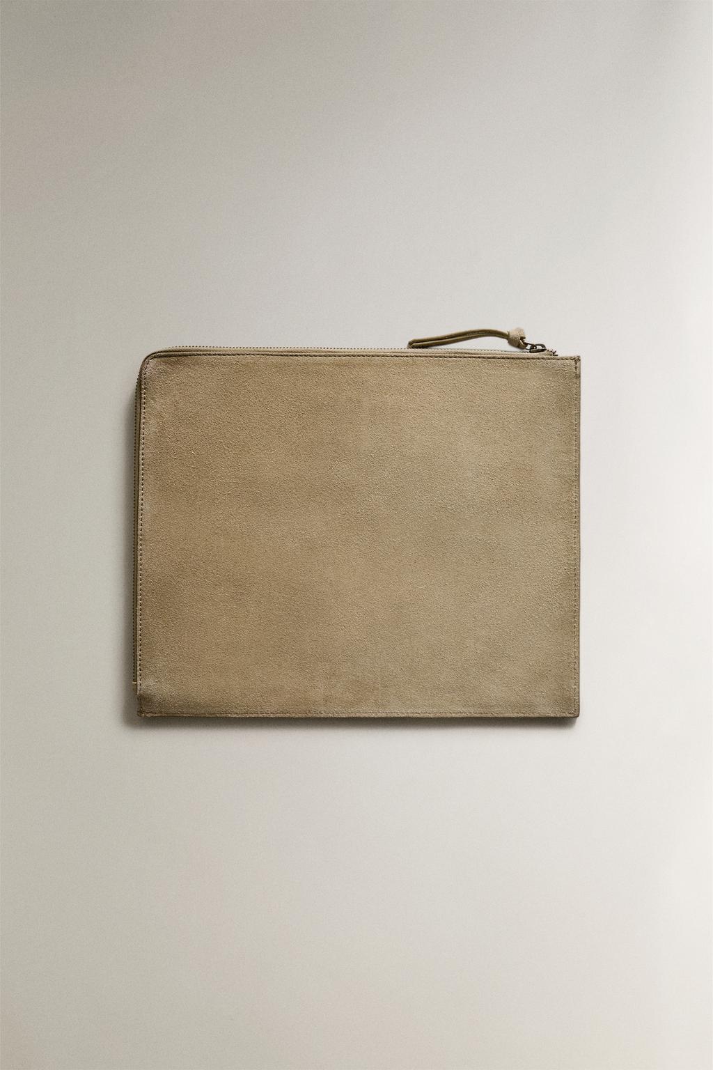 Папка для документов из замши