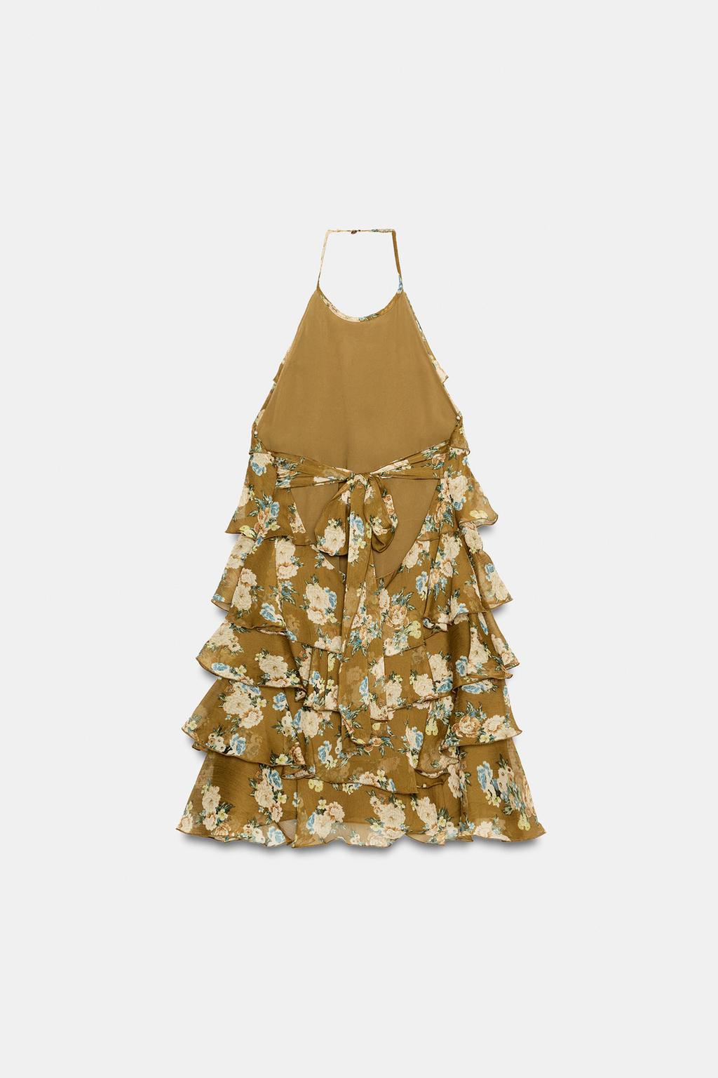 Платье с цветочными оборками