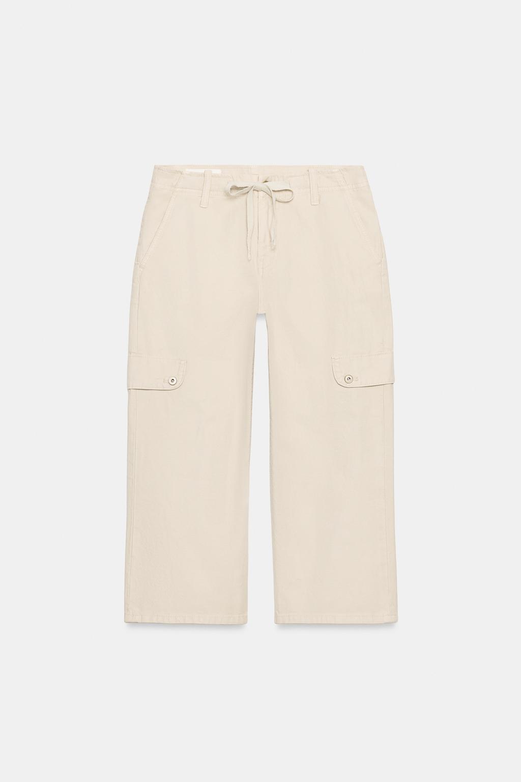 Брюки capri с карго-карманами