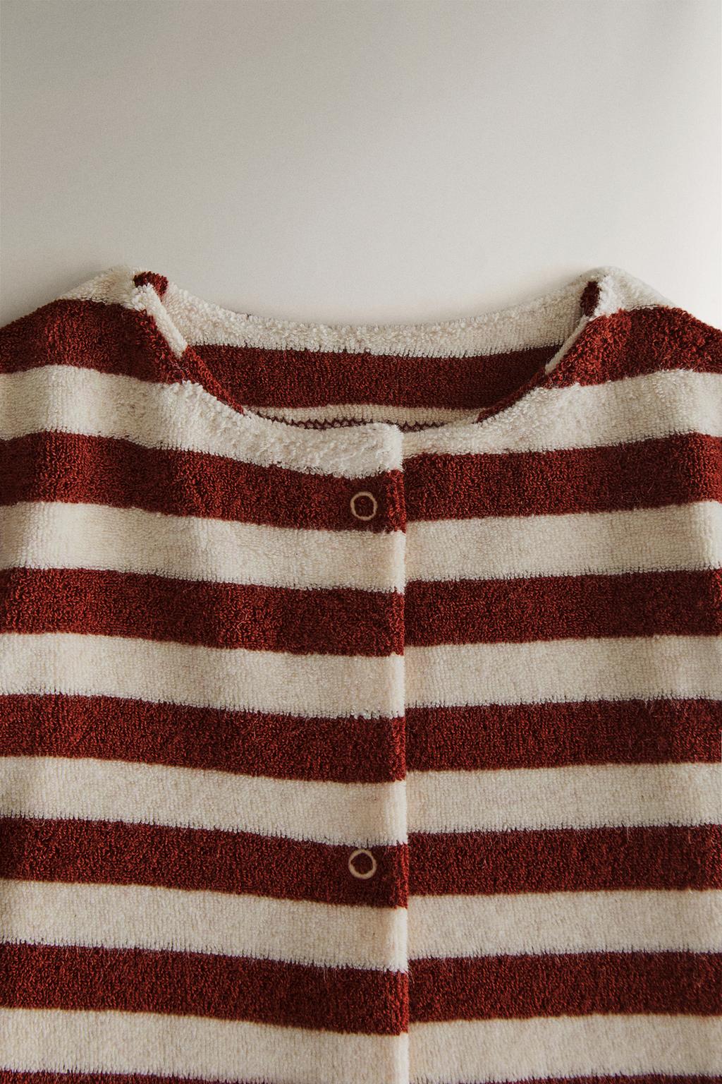 Ромпер для малышей на пляж из ткани терри в полоску