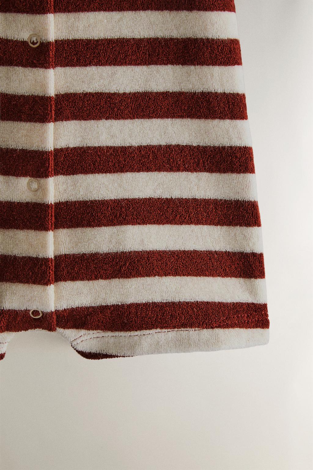 Ромпер для малышей на пляж из ткани терри в полоску