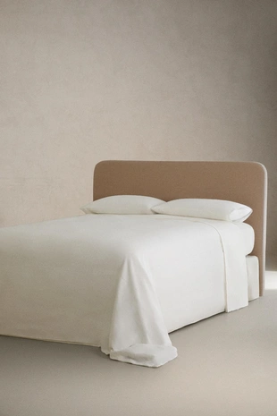 Покрывало из льна с двойной стежкой- Заказать в России