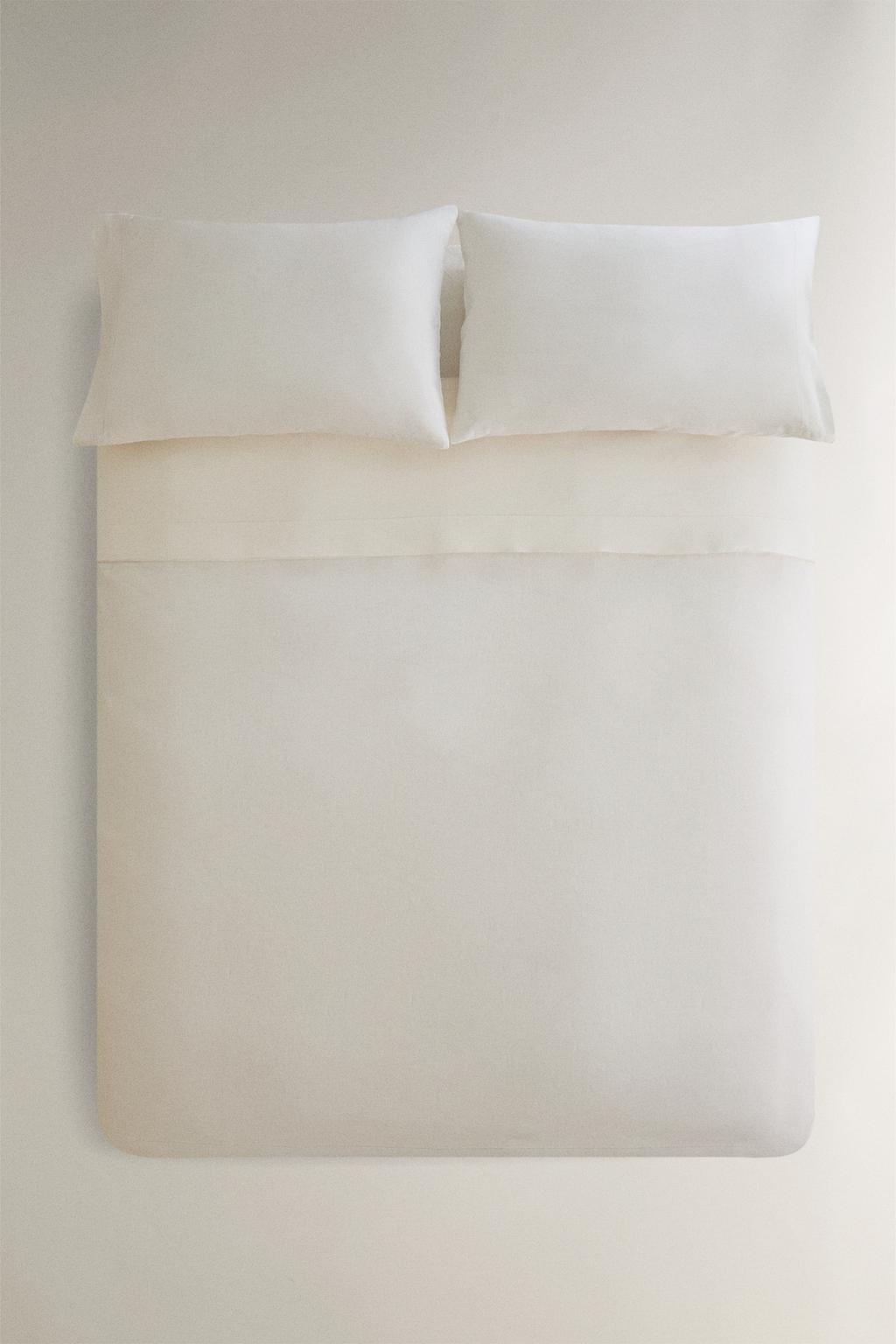 Покрывало из льна с двойной стежкой