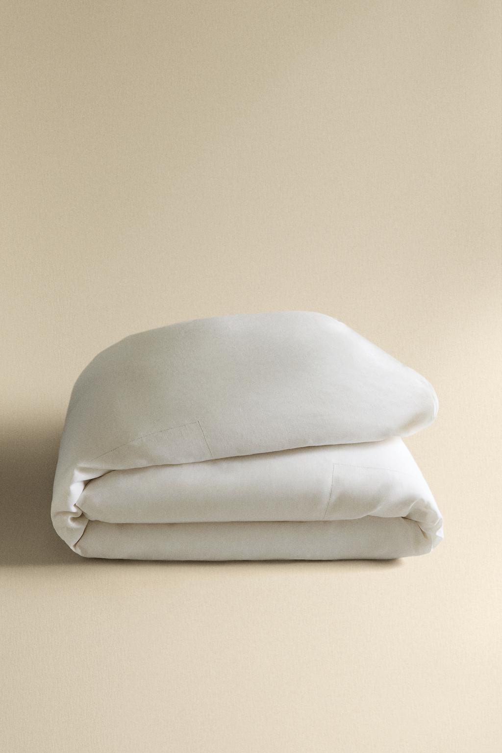 Покрывало из льна с двойной стежкой