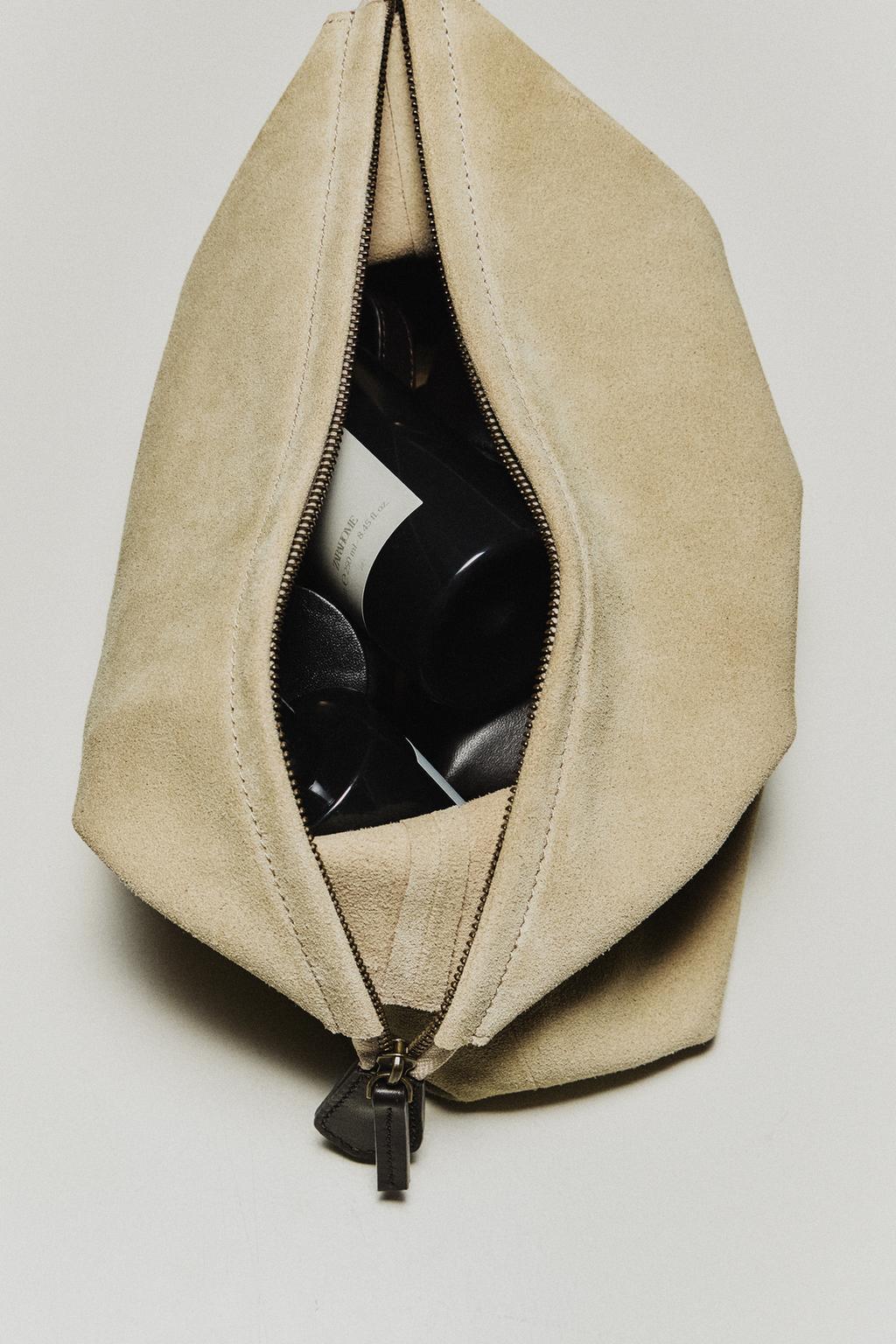 Футляр для косметики из замши