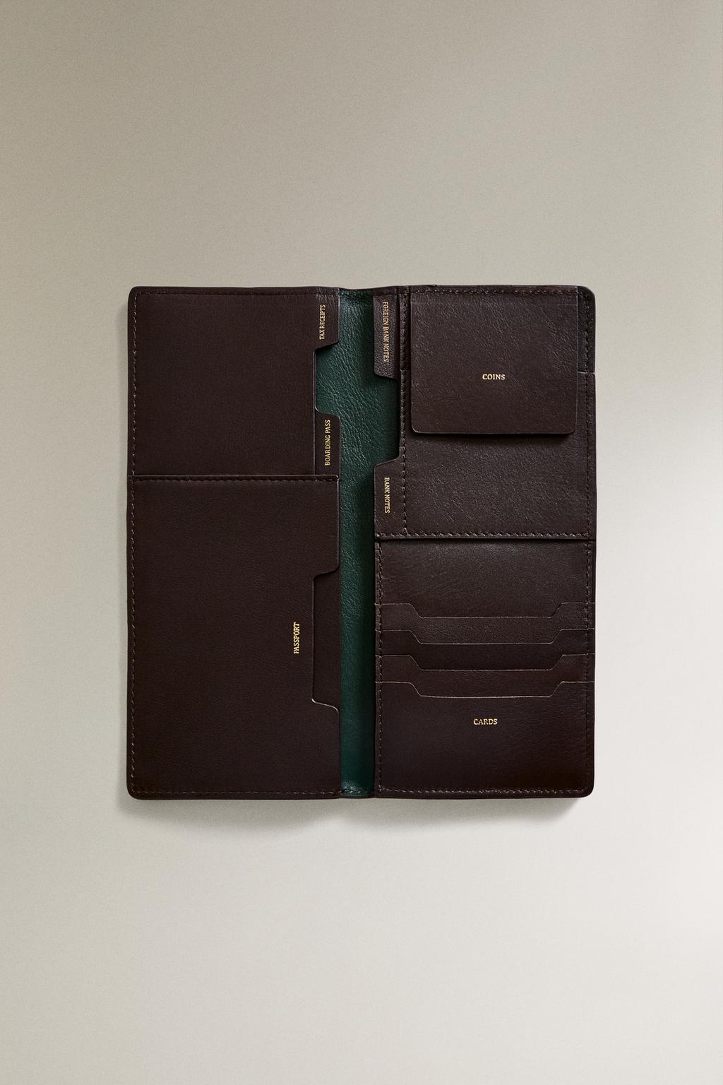 Кошелек-органайзер для путешествий из кожи