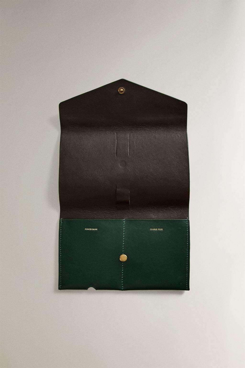 Кошелек-органайзер для кабелей из кожи