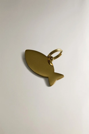 Подвеска для домашнего питомца рыбка из нержавеющей стали- Заказать в России