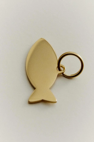 Подвеска для домашнего питомца рыбка из нержавеющей стали- Заказать в России