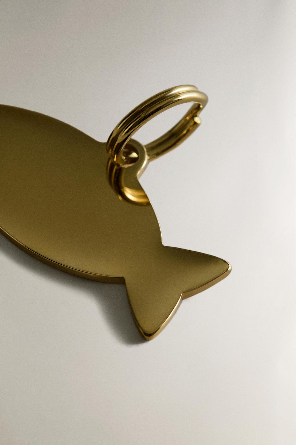 Подвеска для домашнего питомца рыбка из нержавеющей стали