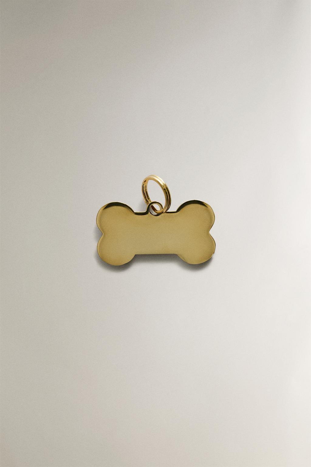 Подвеска для питомца из нержавеющей стали с косточкой