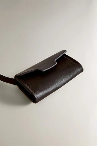 Кожаный держатель для пакетов для домашних животных