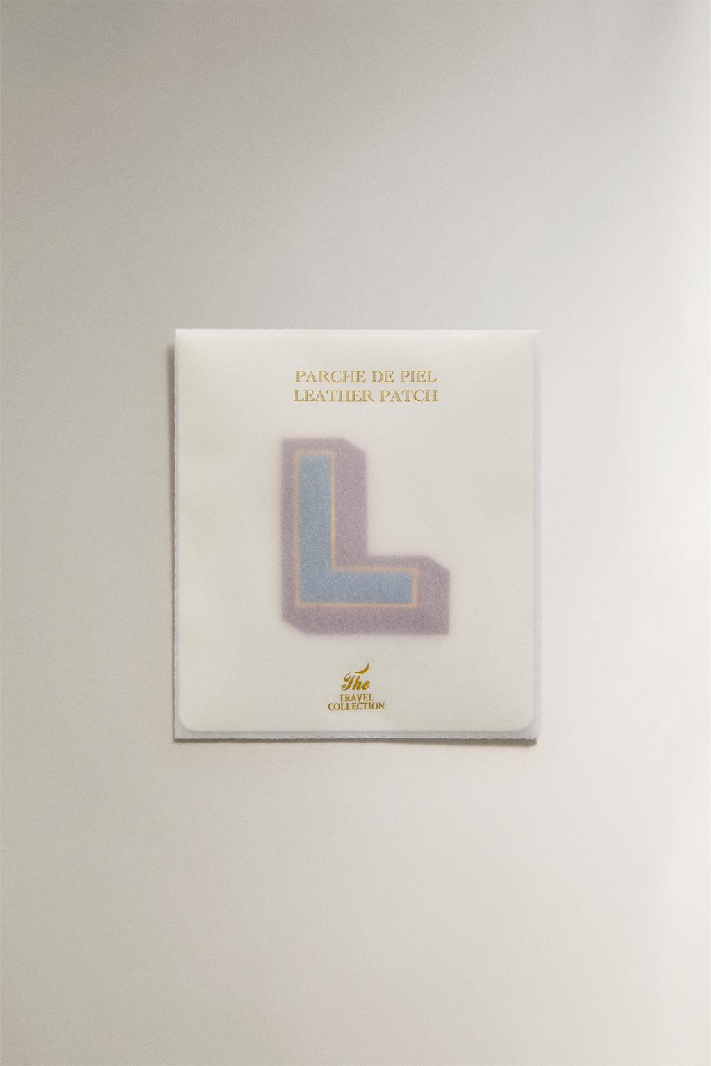 Кожаный патч с буквой l