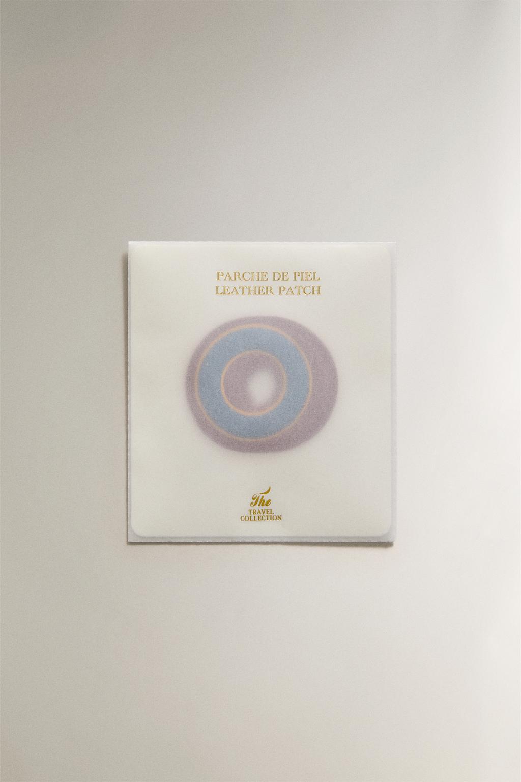 Нашивка из кожи с буквой о