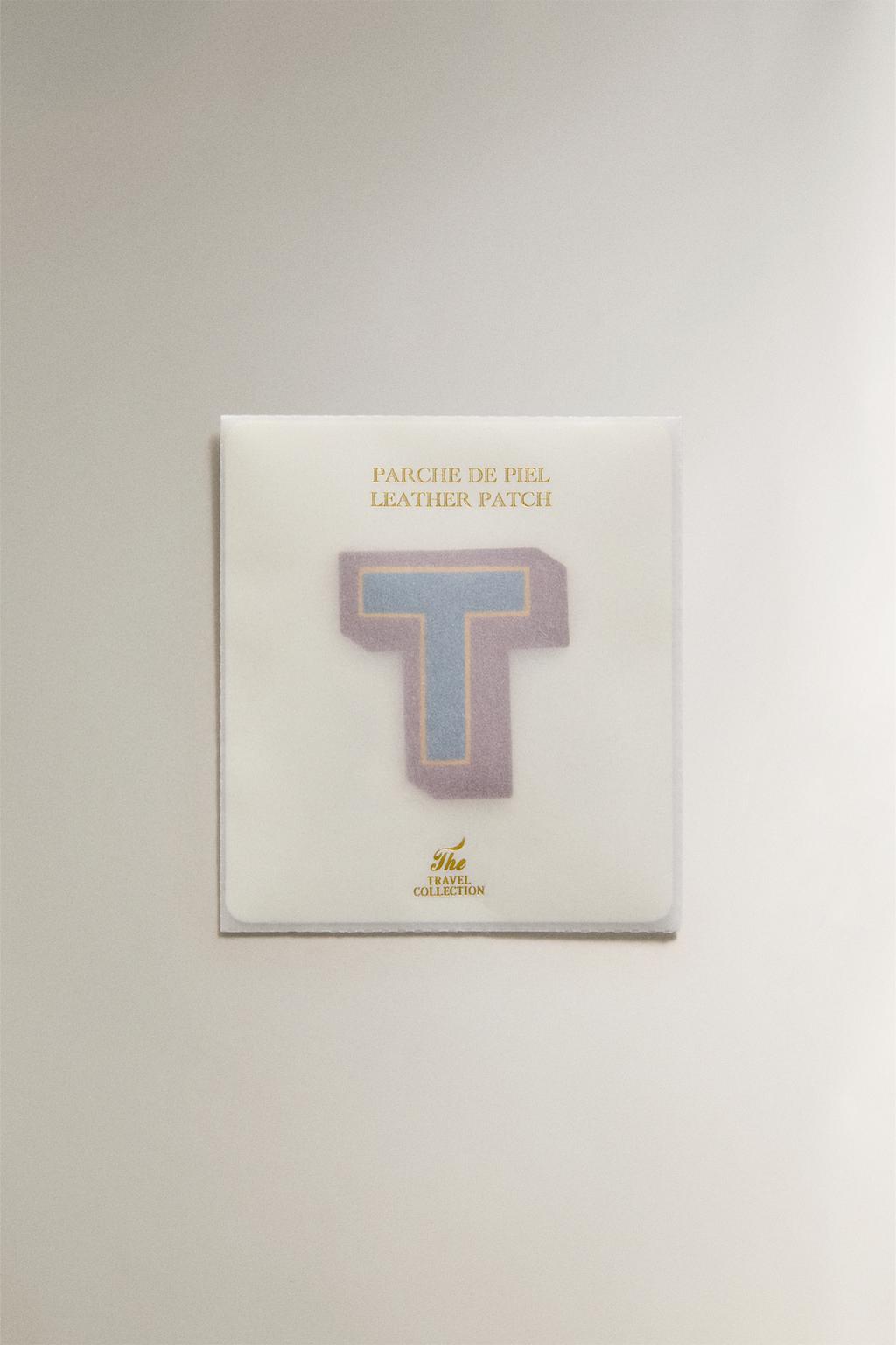 Термонакладка из кожи с буквой t