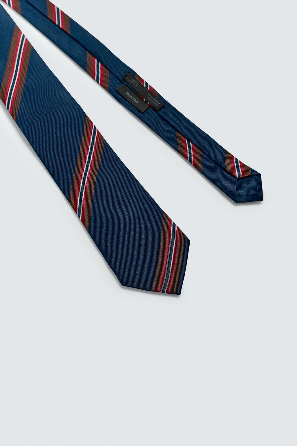 ГАЛСТУК 100% ШЕЛК ПОЛОСЫ