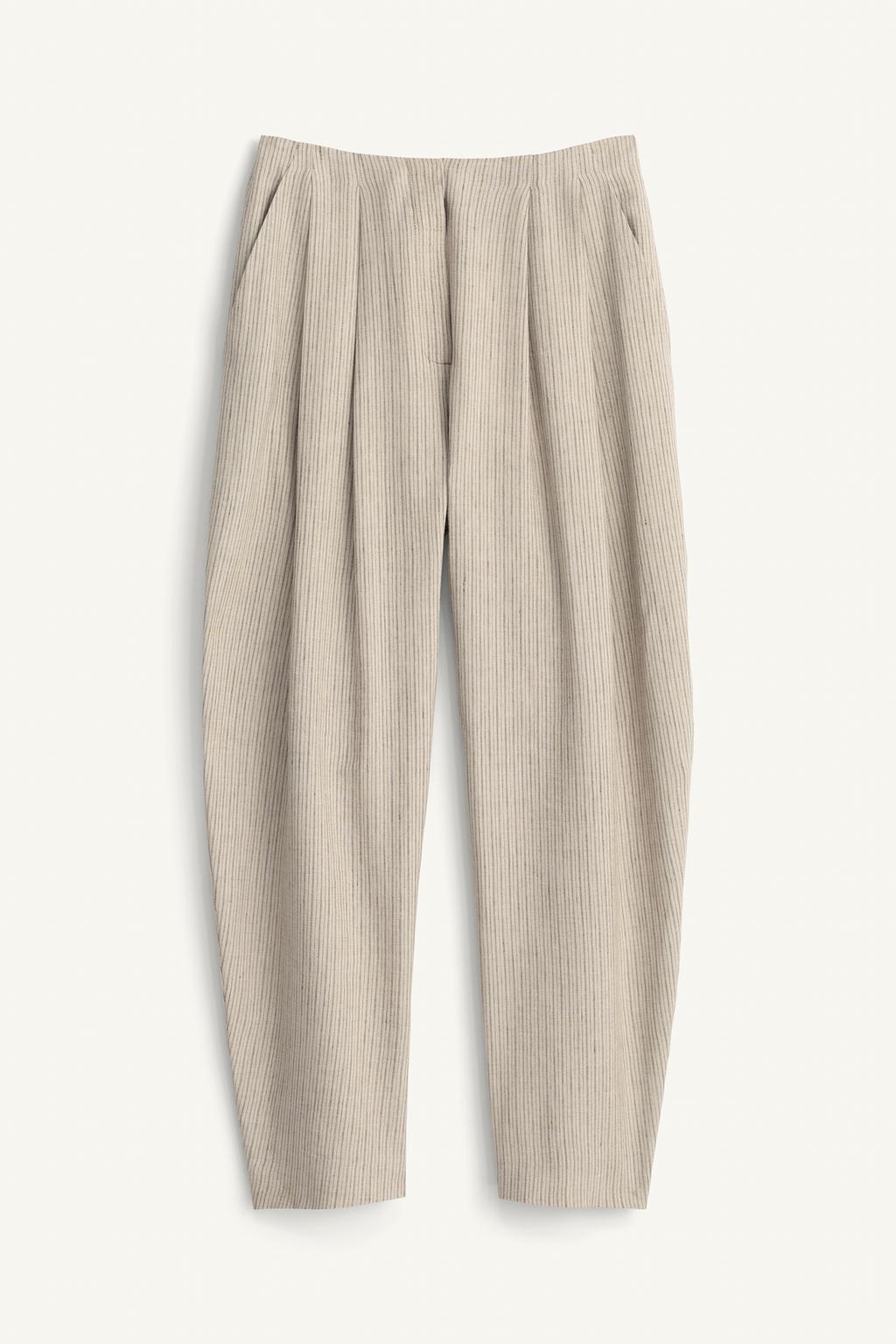 Брюки из льняной смеси в полоску limited edition