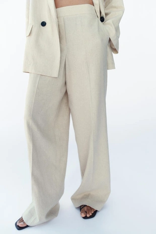 Прямые брюки из льна- Заказать в России
