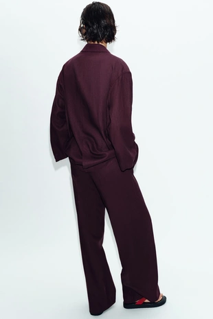 Прямые брюки из льна