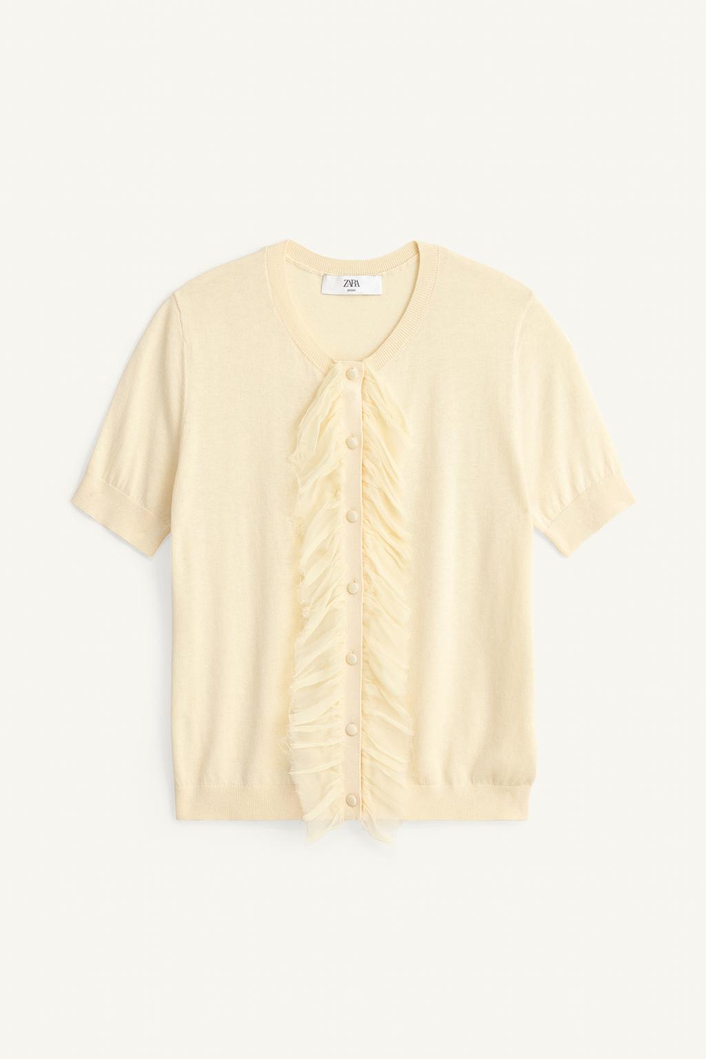 Кардиган с оборками из шелково-хлопковой смеси limited edition