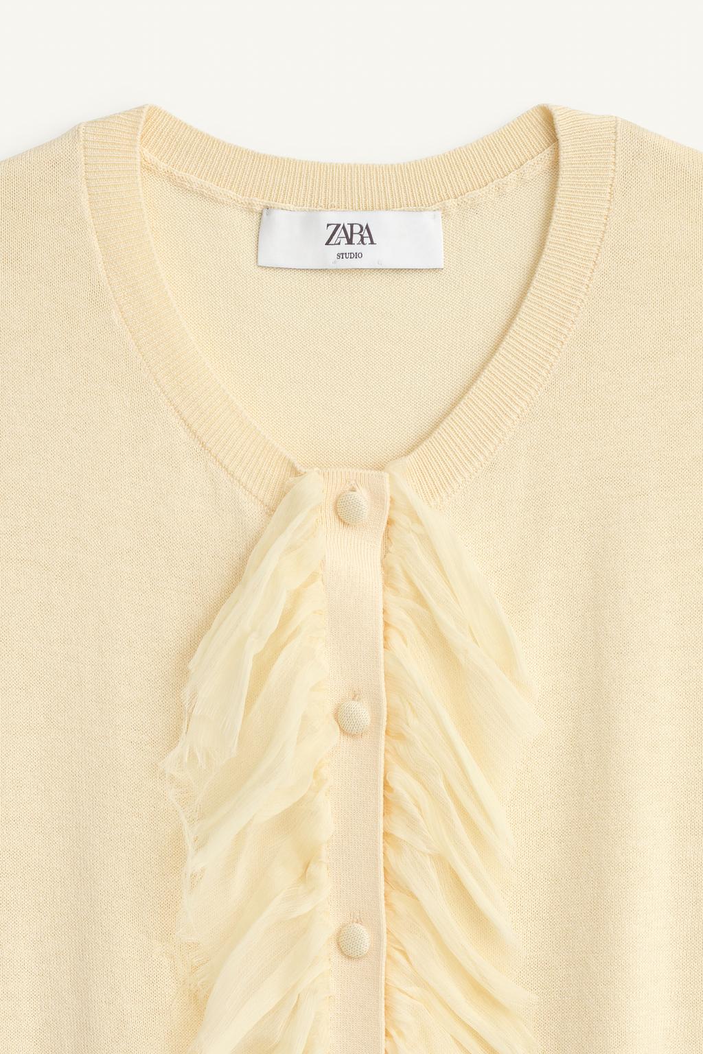 Кардиган с оборками из шелково-хлопковой смеси limited edition