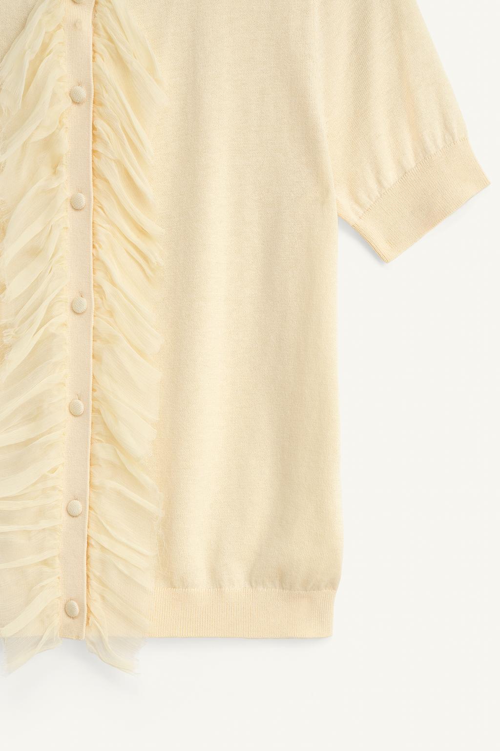 Кардиган с оборками из шелково-хлопковой смеси limited edition