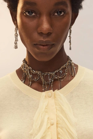 Кардиган с оборками из шелково-хлопковой смеси limited edition- Заказать в России