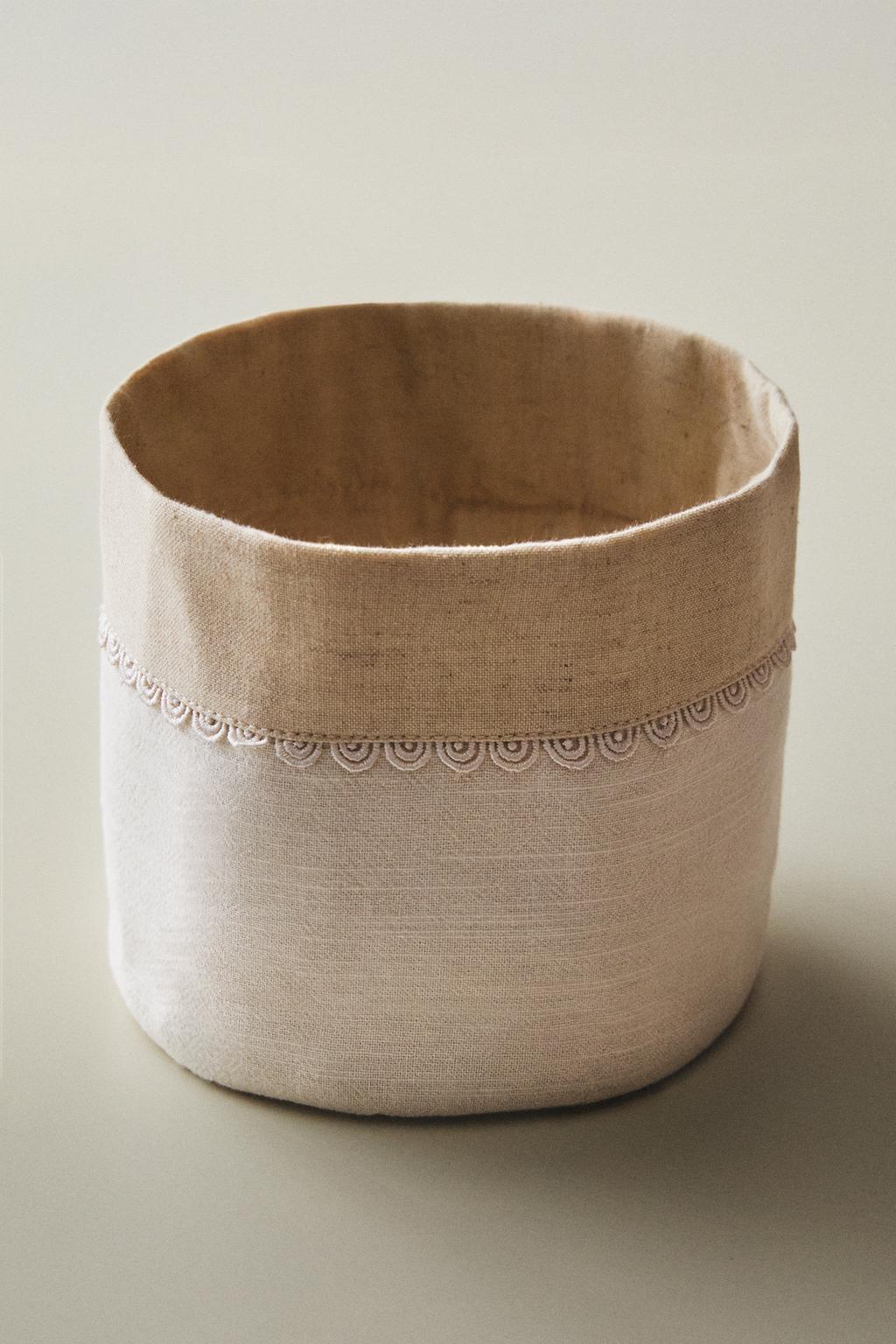 Хлебная корзина с кружевными оборками