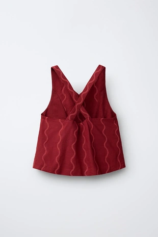 Жилет с волнами и вышивкой на льне- Заказать в России