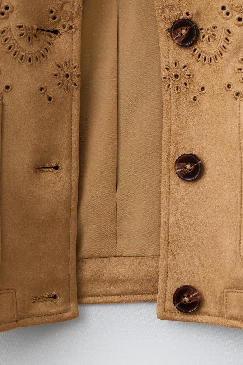 КУРТКА ИЗ ИСКУССТВЕННОЙ ЗАМШИ С ВЫШИВКОЙ