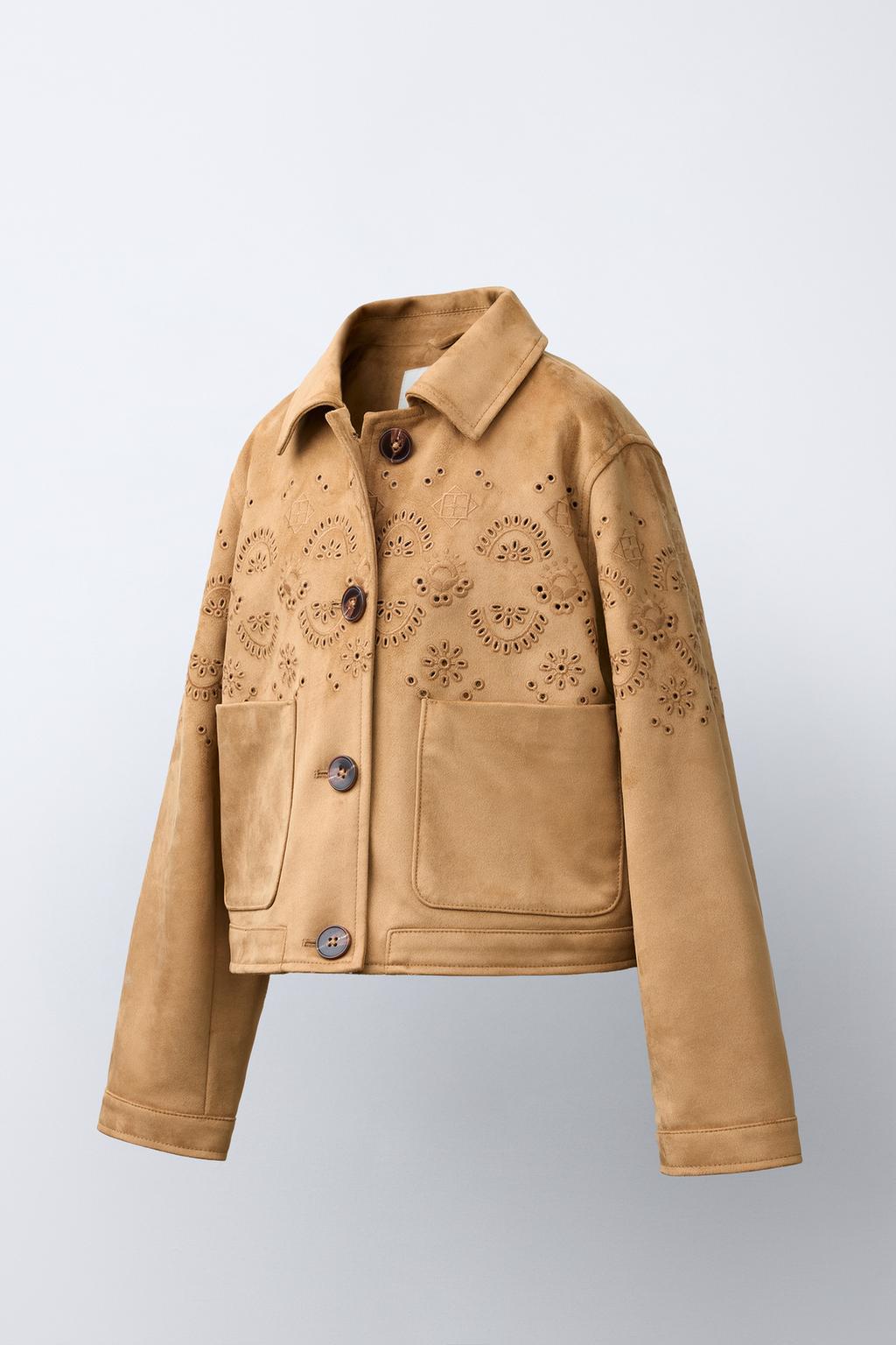 КУРТКА ИЗ ИСКУССТВЕННОЙ ЗАМШИ С ВЫШИВКОЙ