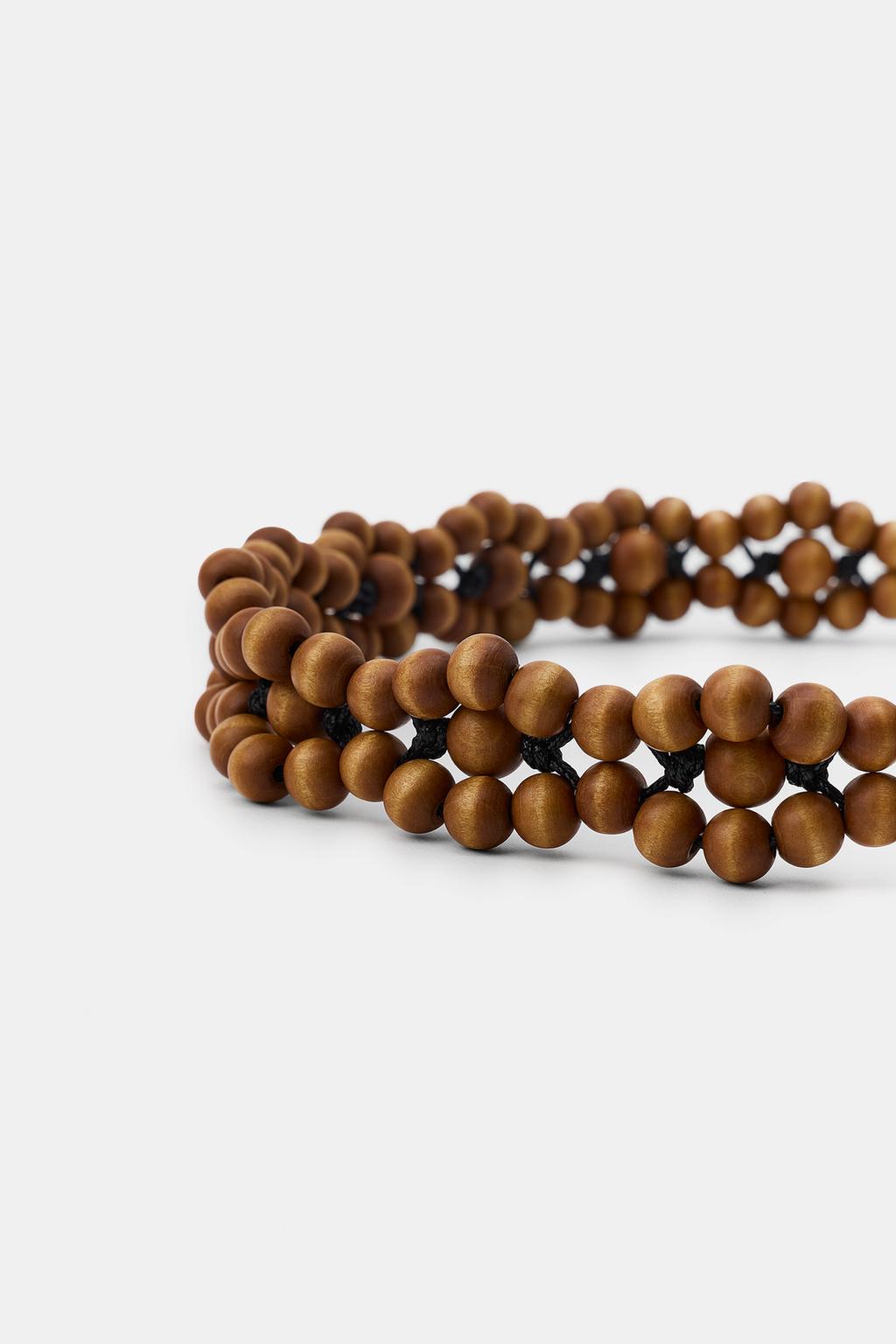 РЕМЕНЬ С ДЕРЕВЯННЫМИ ШАРИКАМИ