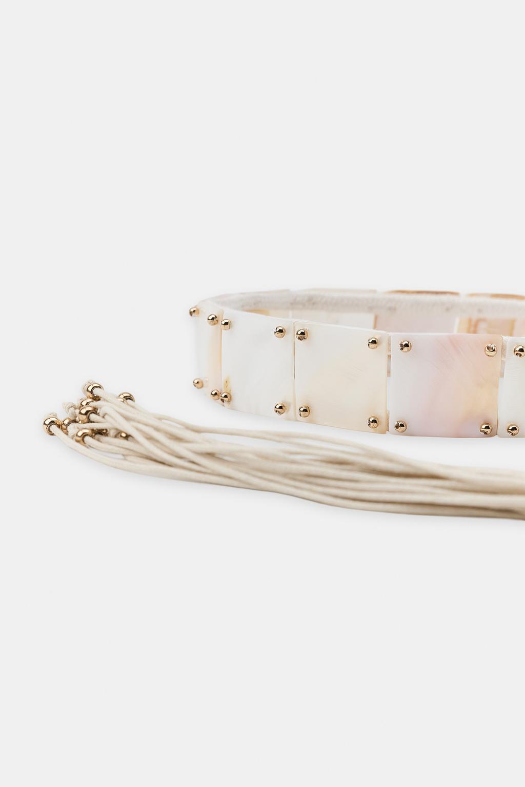 РЕМЕНЬ ИЗ ШНУРКОВ И РАКУШЕК