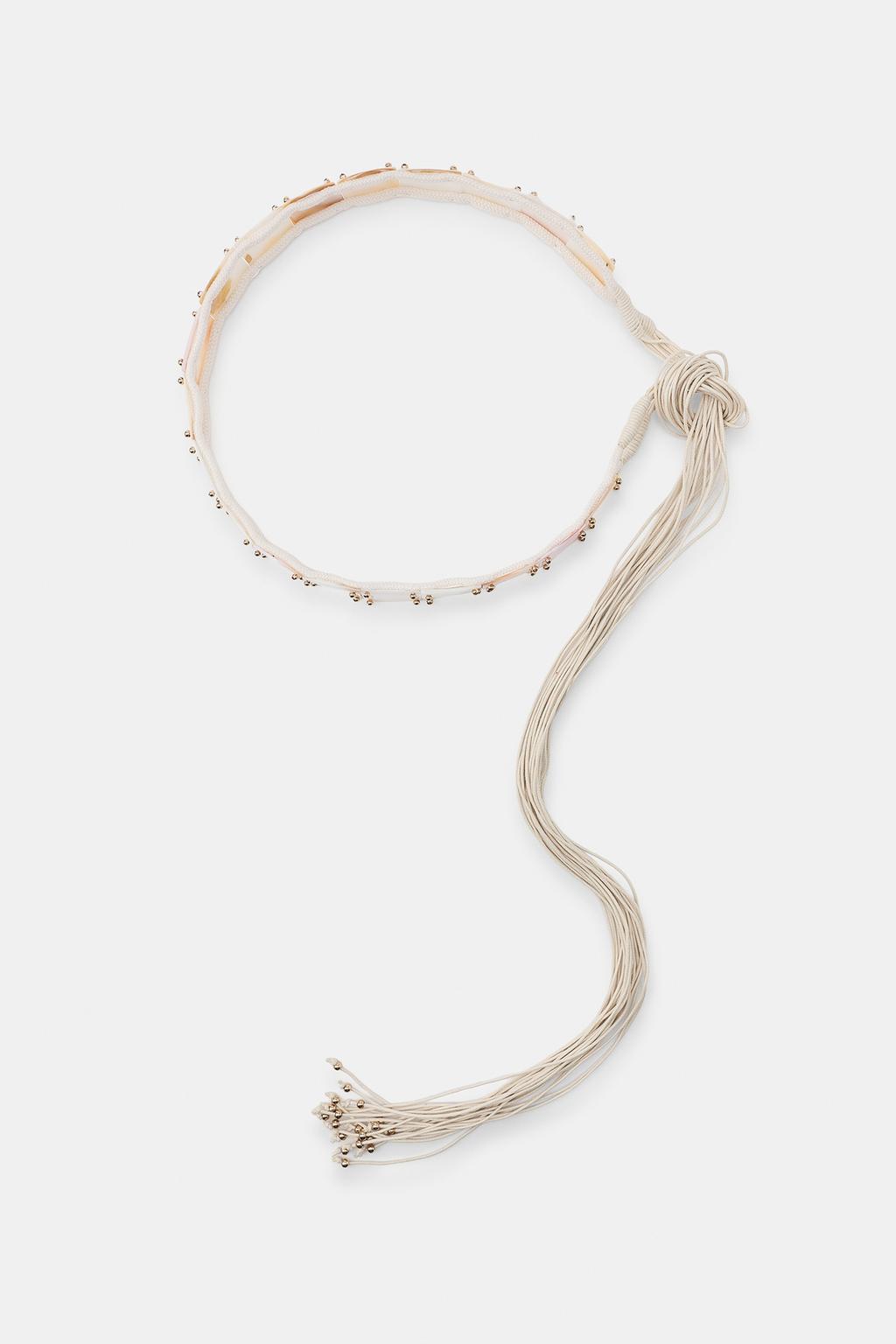 РЕМЕНЬ ИЗ ШНУРКОВ И РАКУШЕК