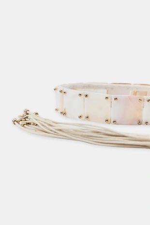 Ремень из шнурков и ракушек- Заказать в России