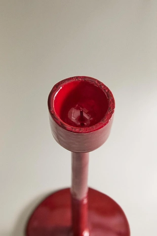 Свеча в металлическом подсвечнике с граненым стержнем- Заказать в России