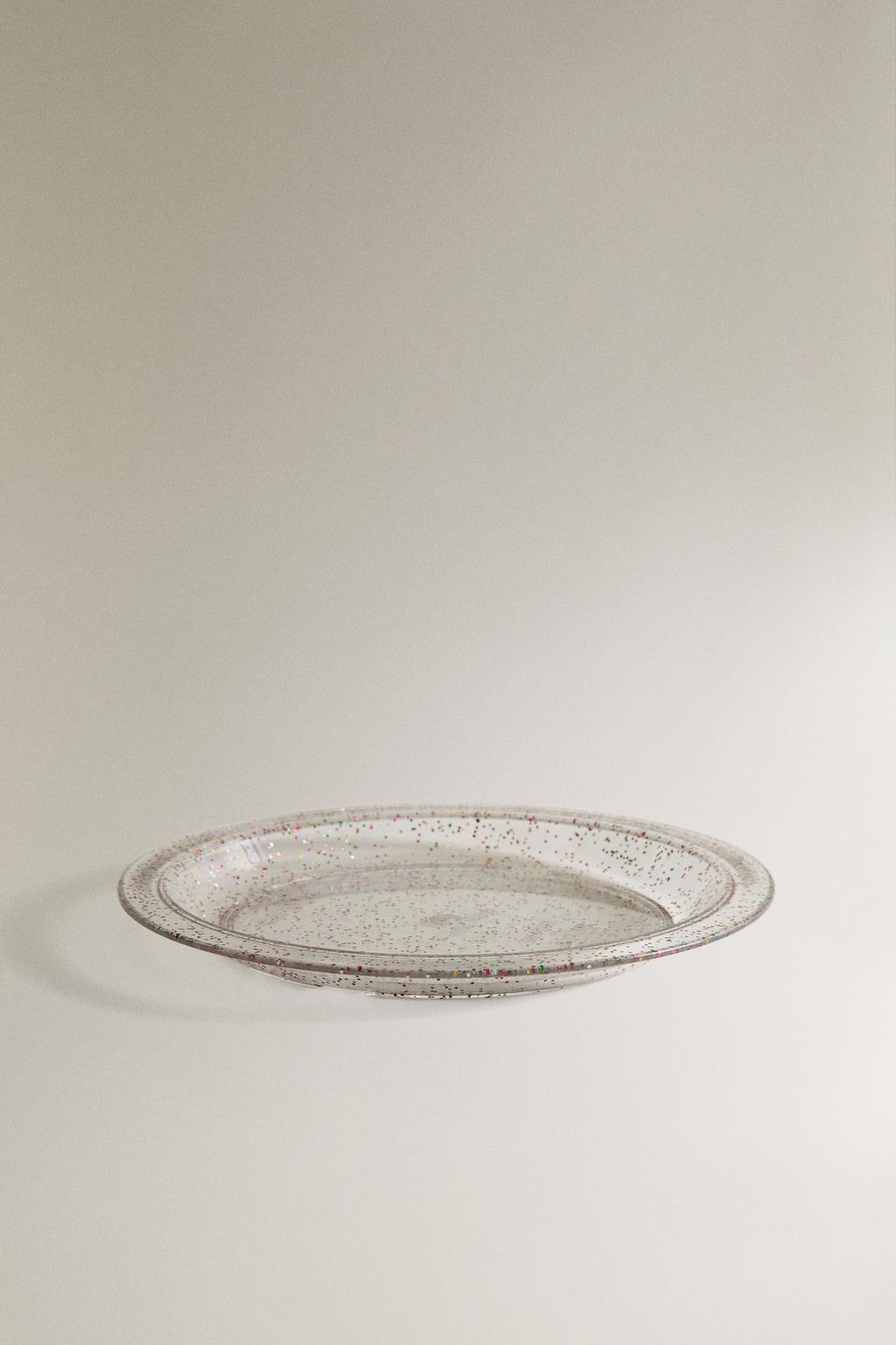 Детский прозрачный тарелка с блестками kids tritan™