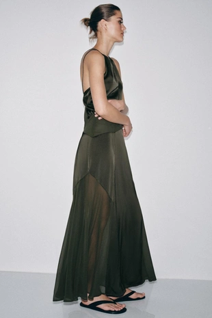 Длинное платье халтер- Заказать в России