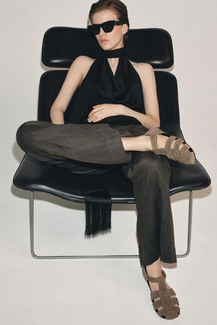 Замшевые сандалии-крабы- Заказать в России