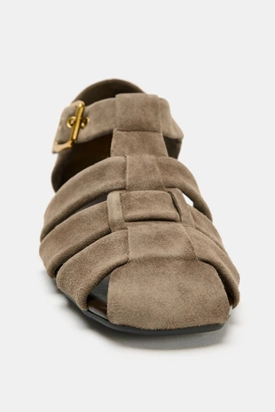 Замшевые сандалии-крабы- Заказать в России