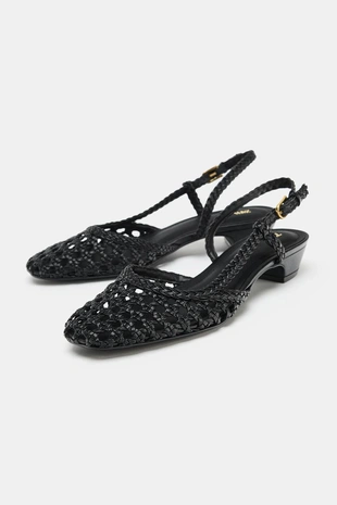 Плетеные туфли-мюли- Заказать в России