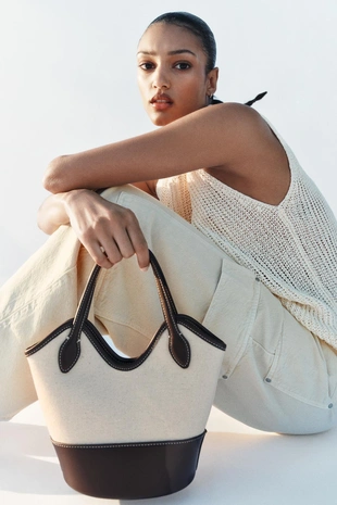 Комбинированная холщовая сумка- Заказать в России