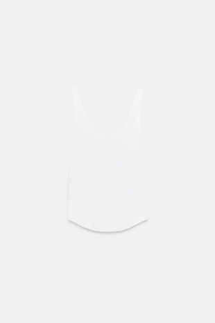 Хлопковый топ с бретелями- Заказать в России