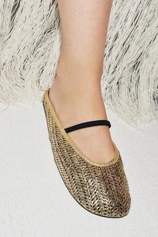 Плетеные балетки-мюли- Заказать в России