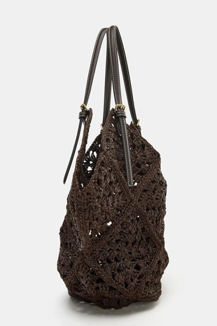 Сумка-шопер из рафии- Заказать в России