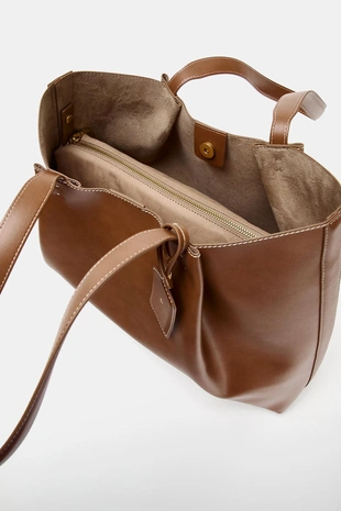 Сумка-шопер с защипами- Заказать в России