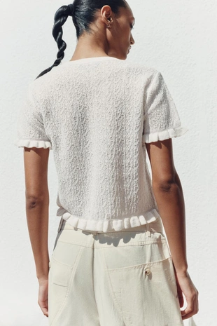 Кардиган с воланами- Заказать в России