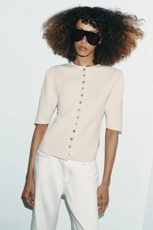 Кардиган с короткими рукавами- Заказать в России