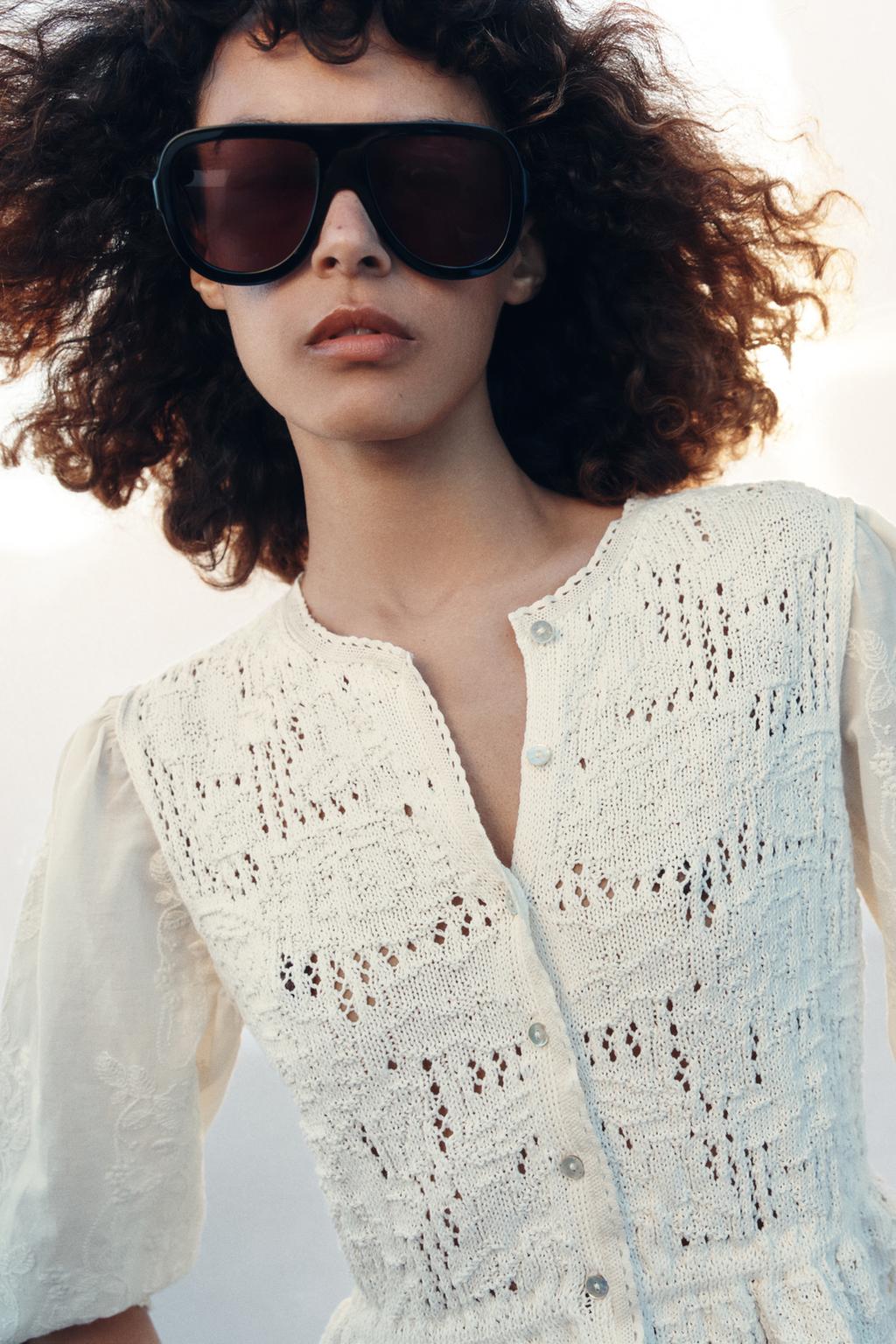 РОМАНТИЧНЫЙ КАРДИГАН С КОМБИНИРОВАННЫМИ ДЕТАЛЯМИ